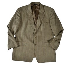 Burberry Brown Herringbone Single Bread 2 Button Notch Lapel Blazer Men's   44
