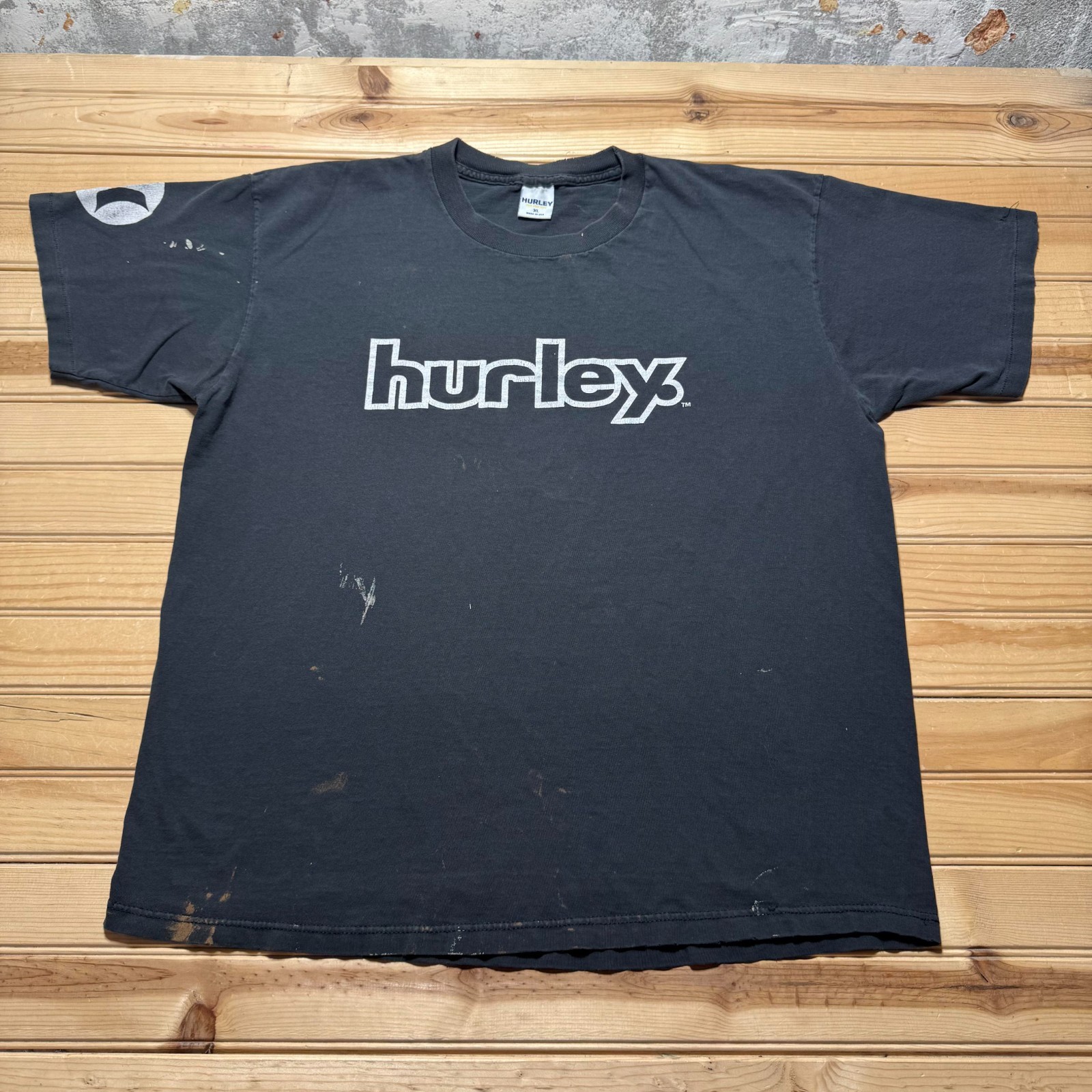 Vintage Y2K Hurley Nine Nine Nine Logo Surf Skate T-Shirt USA Made - Size XL