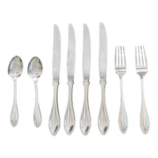 Oneida Arbor American Harmony Stainless Flatware 4 Knives 2 Forks 2 Spoons Lot