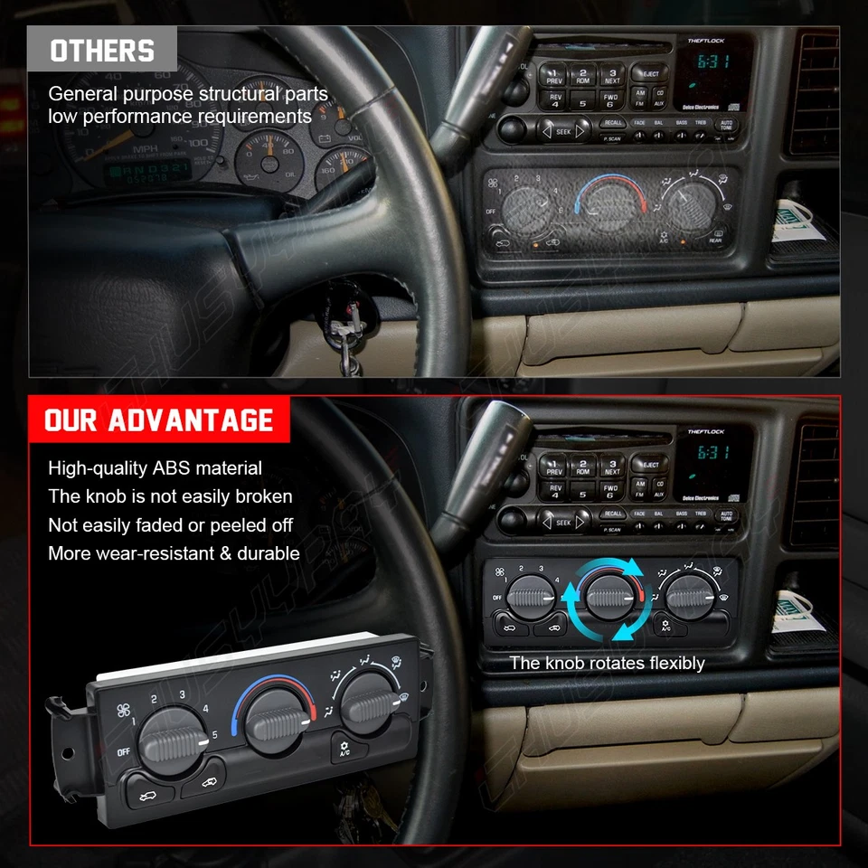 599-266 NEW A/C Climate Control Module Panel  for 2001-2002 GMC Sierra 3500 - Image 3 of 4