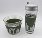 Jeanette Wedgewood Greek Hellenic Cocktail Shaker & Ice Bucket set