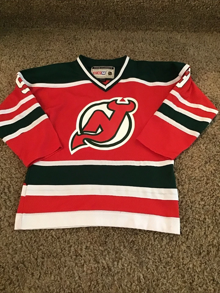 Camiseta New Jersey Devils #9 Zach Parise Jóvenes Niños Equipo CCM Clásica Talla Pequeña-M Foto 2 de 2