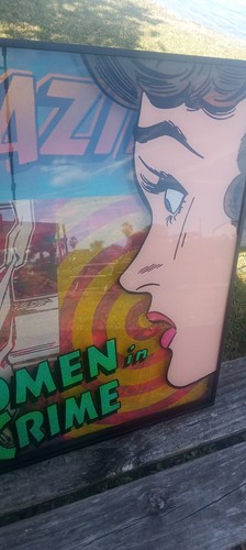 Women In Crime Mixed Media Plexiglass And Collage Comic Style Art Wall Hanging F - Picture 5 of 11