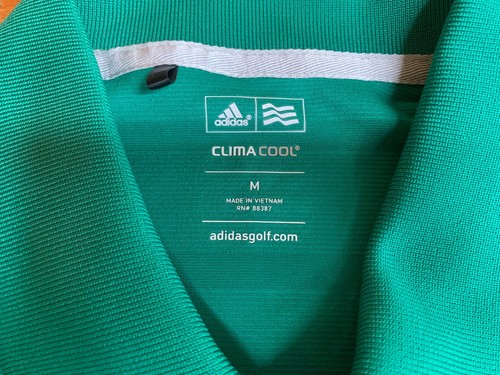 Men's Adidas Climacool Michigan State Spartans Polo Shirt Medium Green MSU B44 - Picture 3 of 4