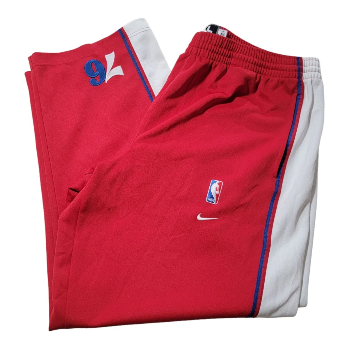 Nike Philadelphia 76ers Warm Up Pants Size XL NBA Basketball Red VTG