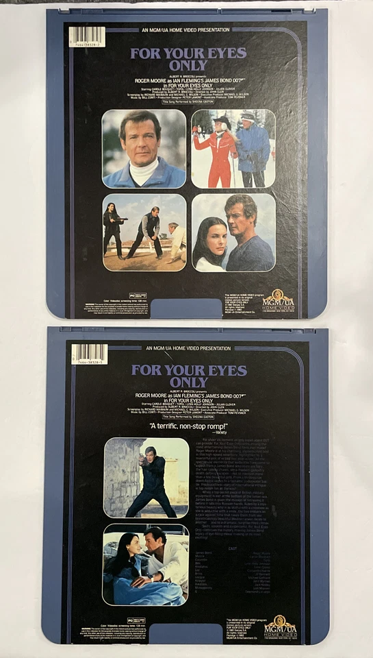 RCA SelectaVision Video Disc - For Your Eyes Only - James Bond 007 - 2 Disc Set - Image 2 of 2