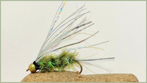 Trout flies, Lures, 12 Pack Olive & Black Fritz Sparkle, Size 10, Fishing flies - Picture 3 of 3