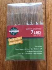 Battery Operated 7 LED Light Set 2.5ft. Lighted Length Ships N 24h