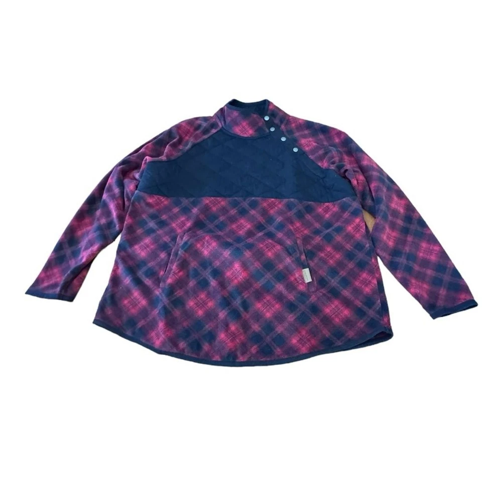 Top polar a cuadros Maurices Lodge Buffalo rojo negro manga larga para mujer talla XXL Foto 2 de 4