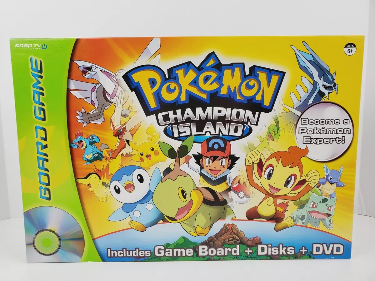 SnapTV Pokemon Champion Island DVD Board Game COMPLETE