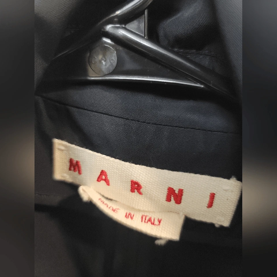 Marni Black Cropped Jacket 44 - Image 3 of 4