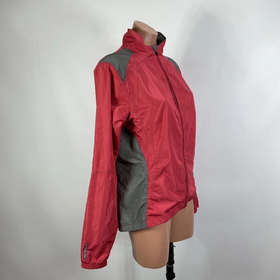 2007 Pearl Izumi Women Medium Red Lightweight Full Zip Cycling Rain Jacket Large - Image 4 of 4