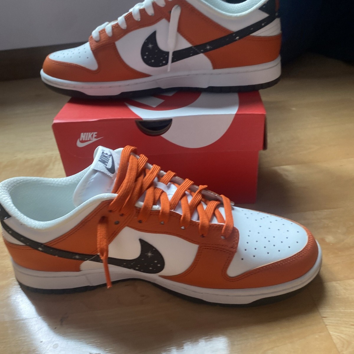 New Nike Dunk Low Starry Swoosh Orange Men’s Size 10.5 Nike Dunk Low  main image 3