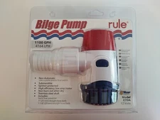 Rule 27DA Bilge Pump 1100 GPH Marine 12V DC NEW non-automatic boat