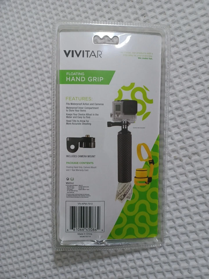 Vivitar Floating Hand Grip For GoPro & Action Cameras Waterproof Compartment - Image 2 of 2