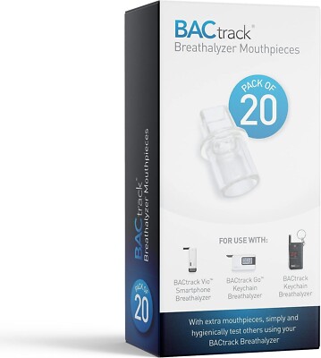 BACtrack Professional Breathalyzer Mouthpiece 20 Pk Compatible with BACtrack Key