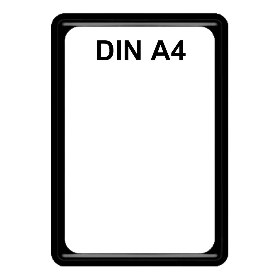 MARKENLOS VPR64= 10 Plakatrahmen DIN A4 schwarz Kunststoff Rahmen Plakatständer Aufsteller