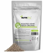 NVS 100% PURE ROASTED HEMP SEEDS GLUTEN-FREE nonGMO ORGANIC GROWN VEGAN USA  