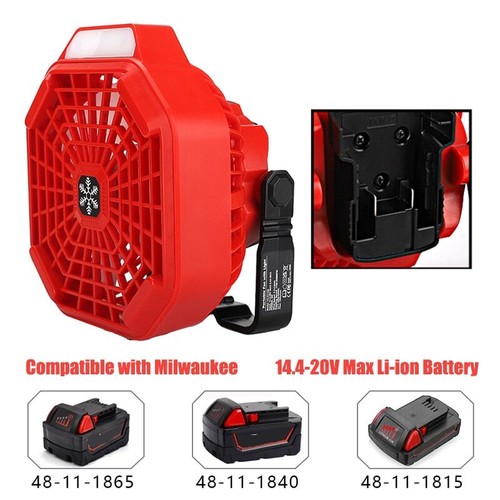 Cordless Camping Fan for Makita for Bosch for Dewalt 14.4-18V Battery with LED - Picture 2 of 18