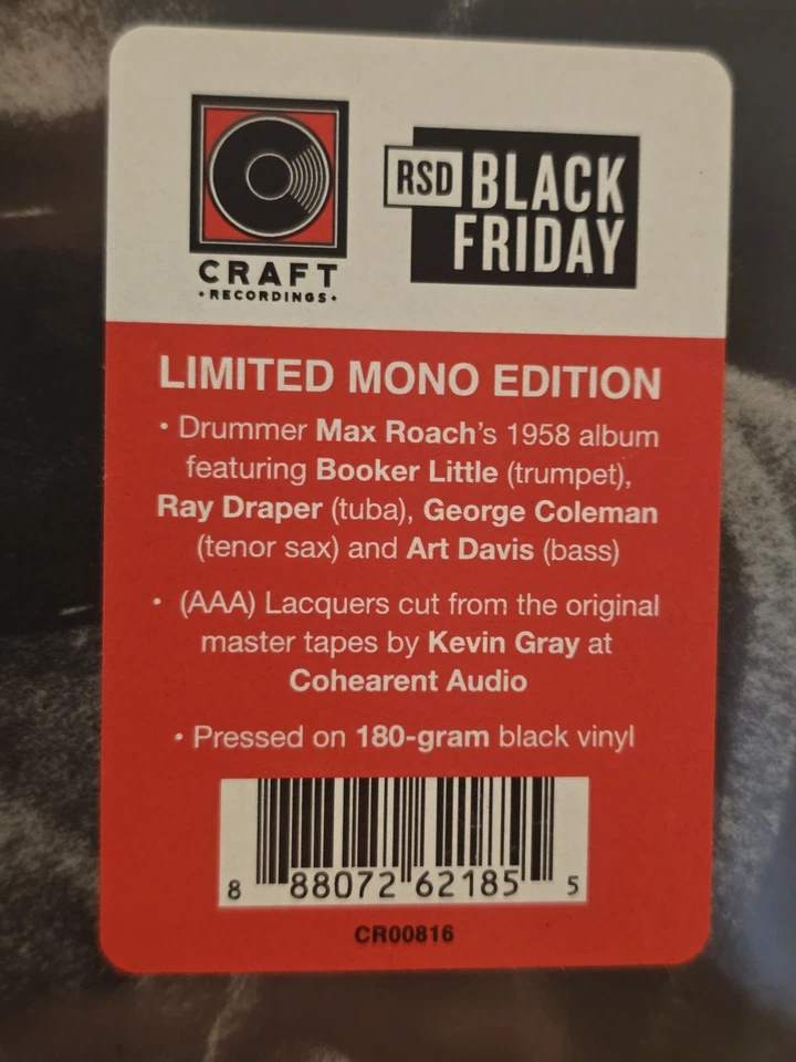 Max Roach - Deeds, Not Words (2024) RSD Limited Edition MONO 180g Vinyl LP NEW - Image 3 of 3