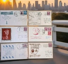 Group Of 6 Collectible Postal Covers. 1933,34 First Day & Air Mail