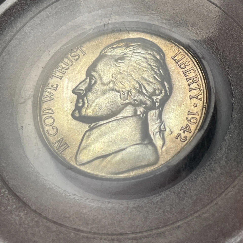 1942-P PCGS PR68 Silver Jefferson War Nickel Originally Toned Type 2 - Image 4 of 4