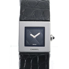 Chanel Matelasse Quartz Watch H0116 19mm Black Dial Ladies