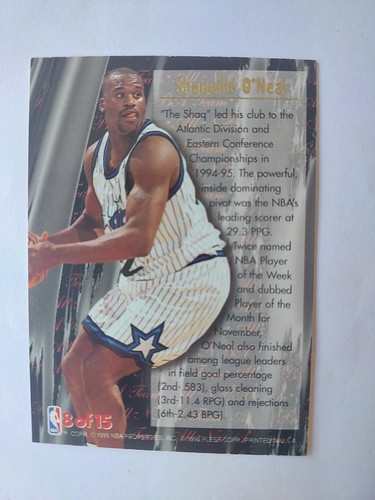 NBA - 1995-96 Fleer Ultra - Shaquille O’NEAL All-NBA Team #8 Of 15 - NM - Picture 2 of 2