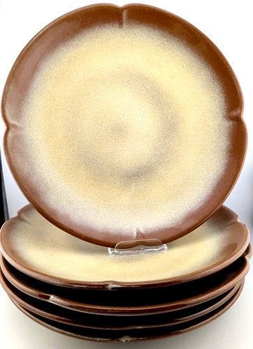 VTG Frankoma Plainsman 5F Desert Gold/Brn 10" Plates-No Chips/Cracks-5 Available