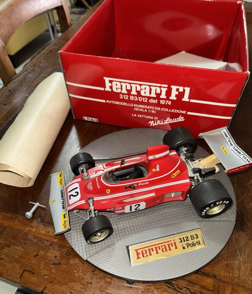 DIE CAST 1/16 " FERRARI F1 312 B3/012  - 1974 NIKI LAUDA " POLISTIL  LIMITED ED - Immagine 4 di 4