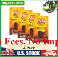 4 PACK Metamucil Fiber Supplement Chewable Thins Fiber Powder Food Chocolate