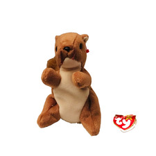 Vintage Ty Beanie Babies Nuts the Squirrel 5th Gen 1996 Retired Bean Bag Plush