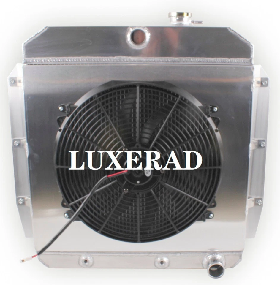 4 Row Radiator+Shroud+Fan For 1955-1959 Chevy GMC Truck Pickup 100/150/3100/3200 Foto 3 de 4