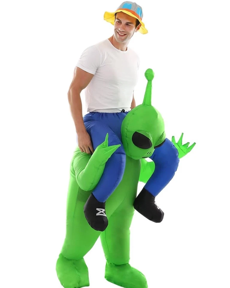 Disfraz de dinosaurio alienígena inflable Halloween disfraces inflables para adultos niños Foto 2 de 4