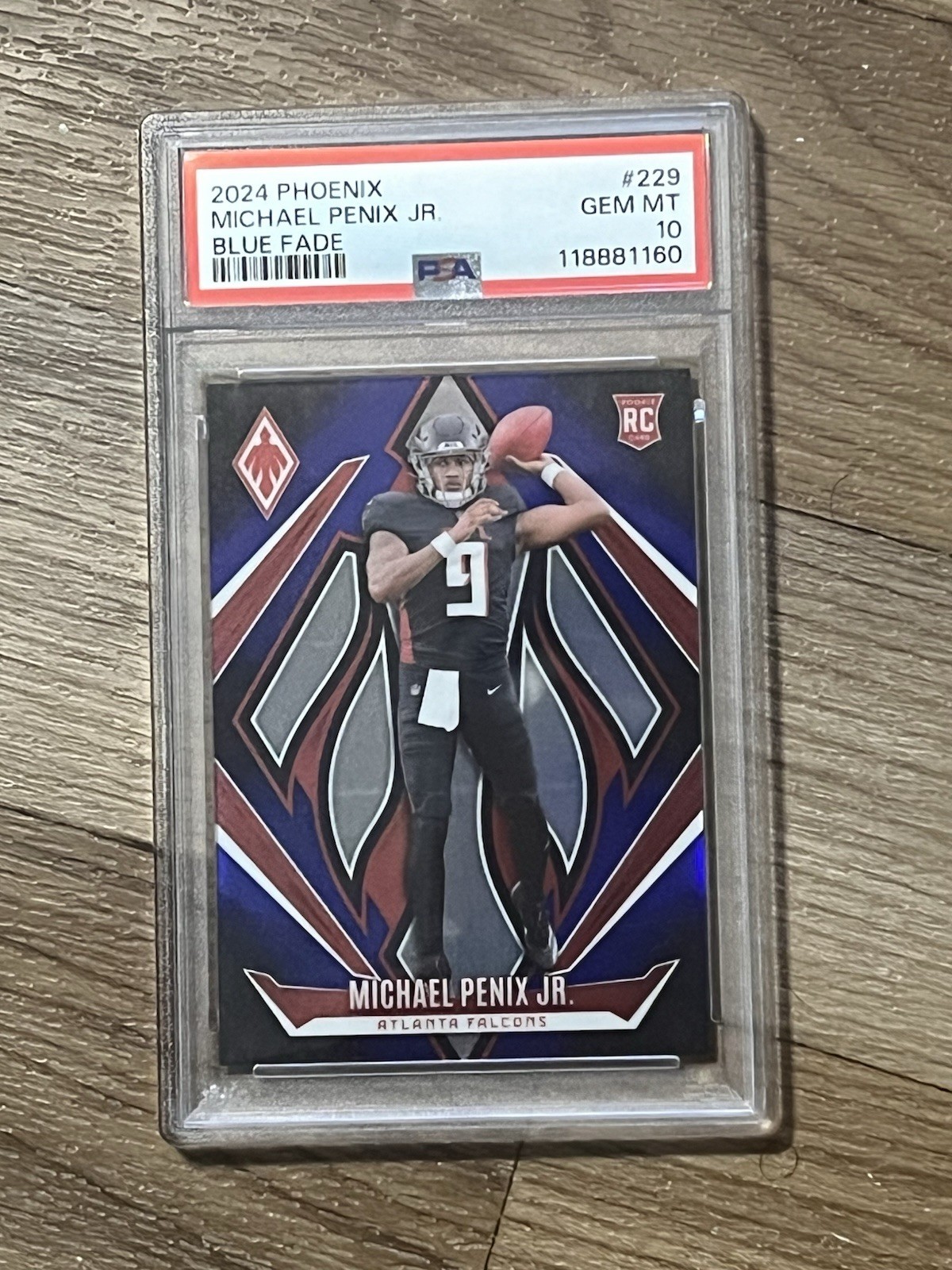 2024 Panini Phoenix - Rookies Michael Penix Jr. #229 Blue Fade /249 (RC)