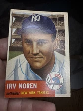 1953 Topps Irv Noren #35 New York Yankees OF 2xWSC .275 Sharp Stunner