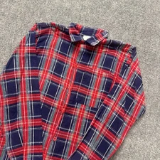 VTG Sostanza Dress Shirt Womens S Plaid Made In USA 100% Cotton Button Up