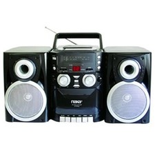 Portable CD Player with AM-FM Stereo Radio Cassette Player-Recorder and Twin ...