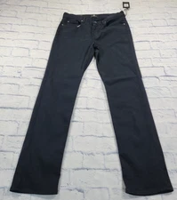 7 For All Mankind MENS SIZE 34X34 Slimmy Slim Straight Jeans Black