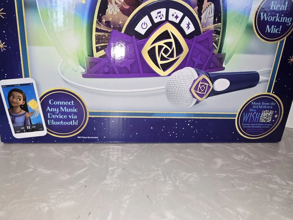 DISNEY WISH SING-ALONG BOOMBOX. SING ALONG TO BUILT MUSIC OR CONNECT BLUETOOTH - Image 4 of 4