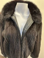 Glamorous Real Saga Mink Coat Luxury Fur Size 14 Runs Smaller