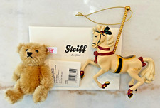 2014 Steiff Teddy Bear  Carousel Horse Ornament - 664595 - Limited Edition 431