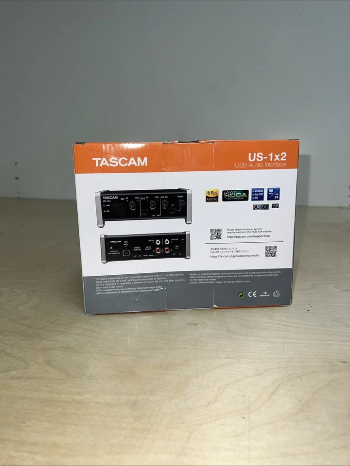 Tascam US-1x2 USB Audio/MIDI Interface w/Microphone Preamps iOS Compatibility-UC - Image 3 of 4