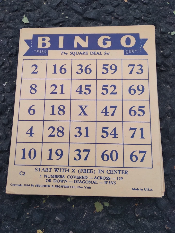 Vintage 1935 Bingo Cards 40 Selchow & Righter - Image 3 of 4