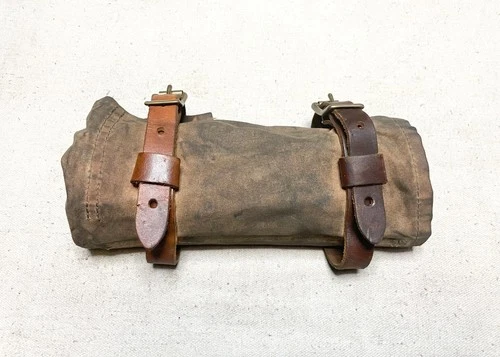 Red Clouds Collective Vintage Canvas Tool Roll/Bag  (Vintage Harley Chopper)