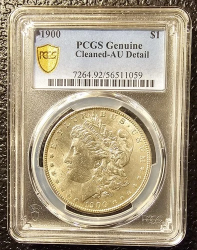 1900 Pcgs Genuine Cleaned AU Detail Morgan Silver Dollar