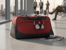 Excitable Travel Carry On Bag Red Lightweight Cabin Luggage Handbag Tote