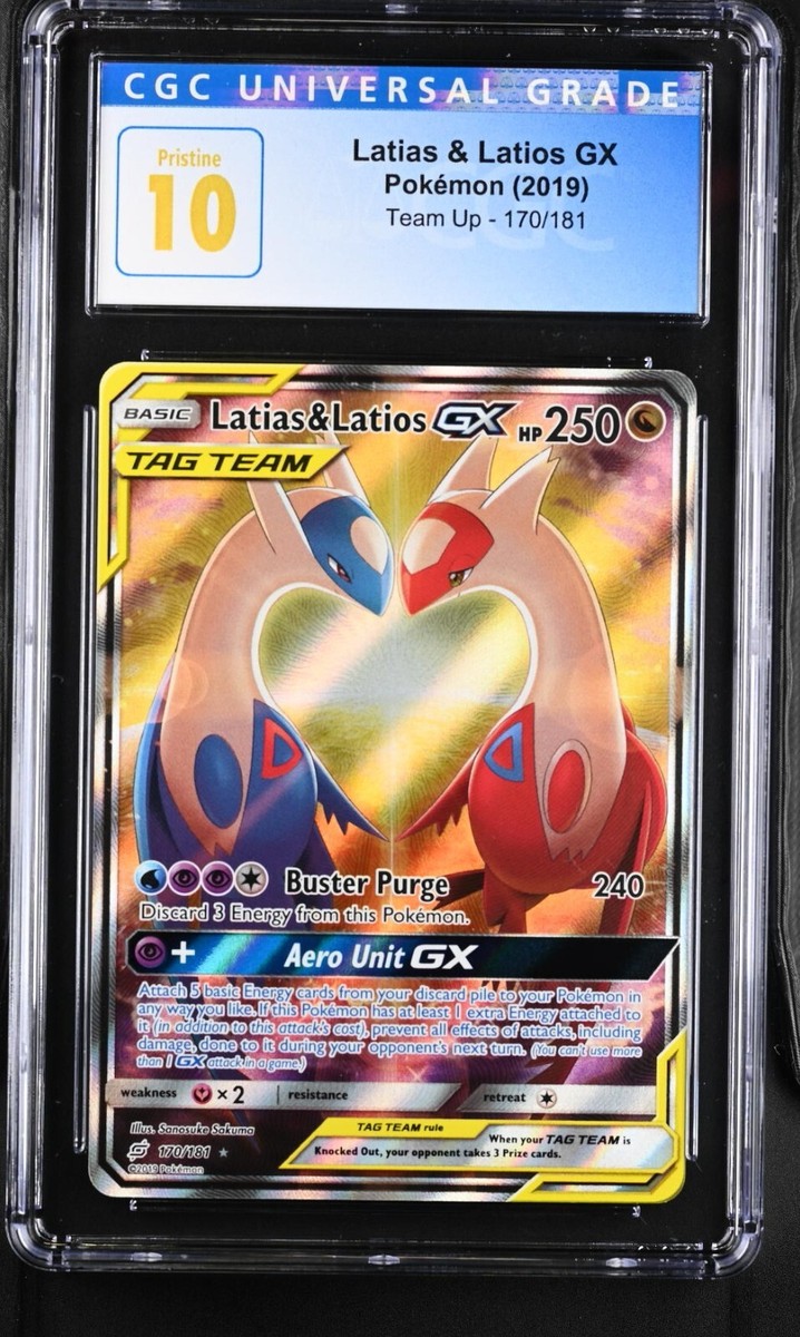 CGC 10 Pristine Latias & Latios GX 170/181 Alt Art S&M Team