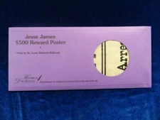 Reproduction Jesse James $500 Reward Poster New!