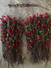 Set of 50 7" 7 inch CHRISTMAS RED/GREEN Pip Berry Garland Picks Pips Pip Crafts